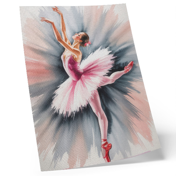 Décoration murale Ballerine en rose sur fond dynamique