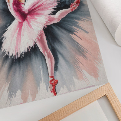 Décoration murale Ballerine en rose sur fond dynamique