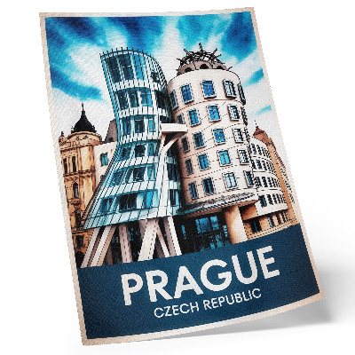 Impression sur toile La modernité de l'architecture futuriste de Prague
