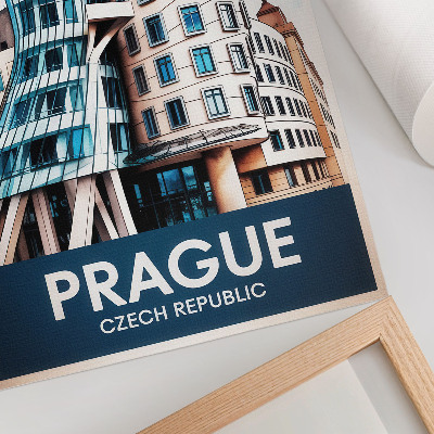 Impression sur toile La modernité de l'architecture futuriste de Prague
