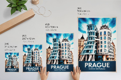 Impression sur toile La modernité de l'architecture futuriste de Prague