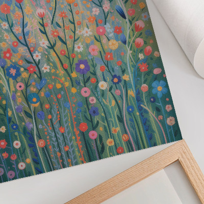 Décoration murale De magnifiques fleurs se détachant sur un ciel étoilé
