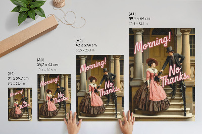 Impression sur toile costumes historiques inscriptions pastel modernité