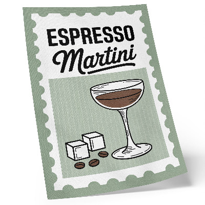 Impression sur toile Graphismes de style vintage pour espresso martini