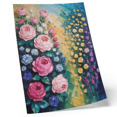 Affiche décorative Fleurs, roses, couleurs vives, atmosphère abstraite