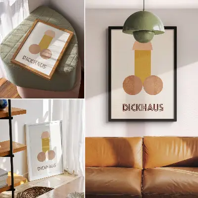 Impression sur toile graphisme de style Bauhaus de Dickhaus