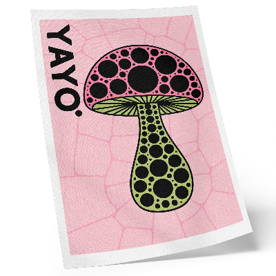 Affiche décorative géométrie des champignons texte modernité
