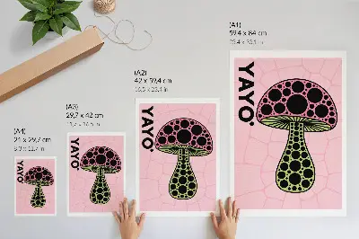 Affiche décorative géométrie des champignons style moderne