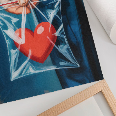 Affiche décorative Forts contrastes de rouge et de bleu, style moderne