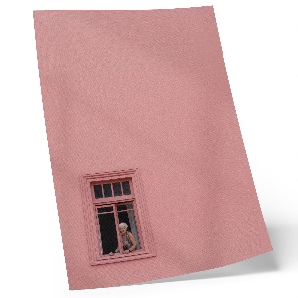 Décoration murale Mur rose avec une fenêtre