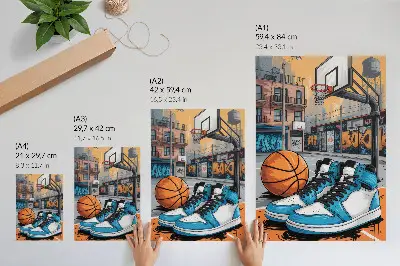 Affiche décorative aire de jeux urbaine au style graffiti moderne