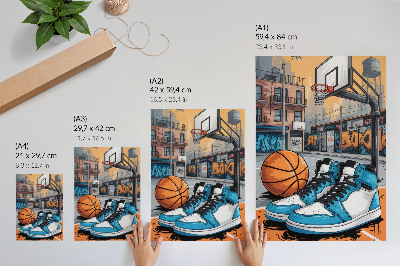 Affiche décorative Aire de jeux urbaine graffiti style moderne