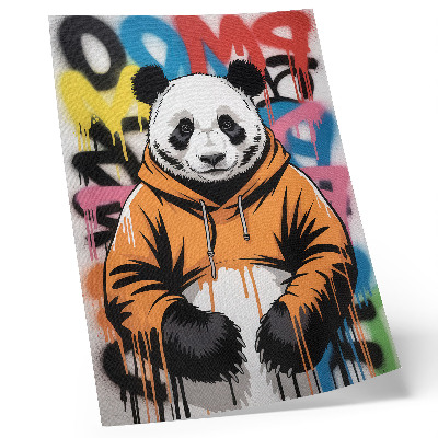 Affiche décorative Panda en sweat-shirt graffiti, style streetwear
