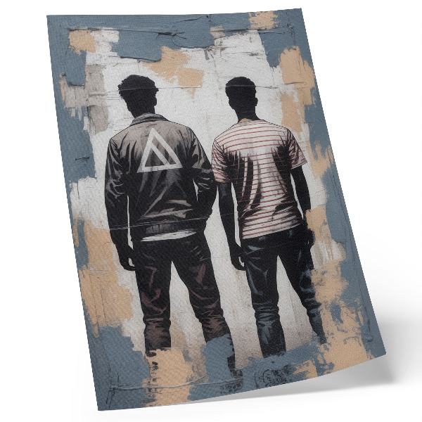 Affiche décorative Deux jeunes gens dans un style moderne