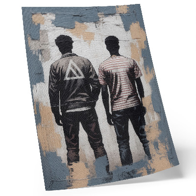 Affiche décorative Deux jeunes gens dans un style moderne