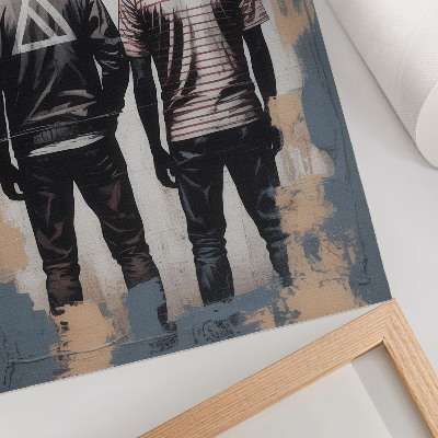 Affiche décorative Deux jeunes gens dans un style moderne