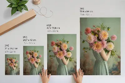 Décoration murale fleurs aux tons pastel esprit bohème et nature
