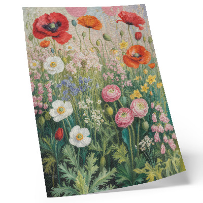 Impression sur toile Une explosion florale de couleurs pleine de vie et d'énergie