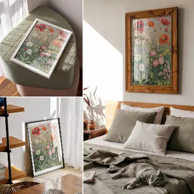 Impression sur toile représentant une explosion florale de couleurs pleine de vie et d'énergie