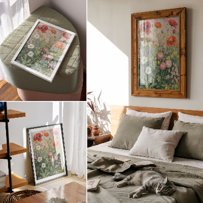 Impression sur toile Une explosion florale de couleurs pleine de vie et d'énergie