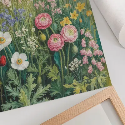 Impression sur toile représentant une explosion florale de couleurs pleine de vie et d'énergie