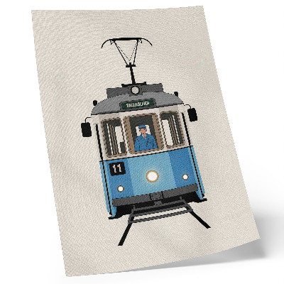 Décoration murale Tramway rétro de style minimaliste