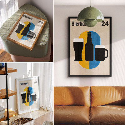 Impression sur toile Couleurs contrastées et formes géométriques