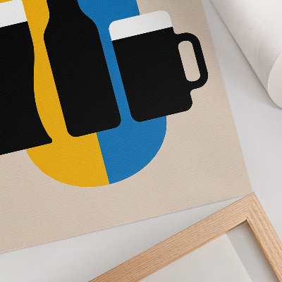 Impression sur toile Couleurs contrastées et formes géométriques