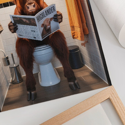 Impression sur toile Murs orange buffle sur le magazine des toilettes