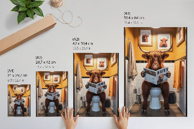 Impression sur toile Murs orange buffle sur le magazine des toilettes