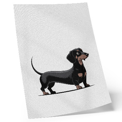 Affiche décorative Motif noir et blanc avec un dessin de chien