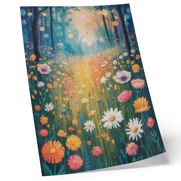 Impression sur toile Fleurs colorées, style moderne, ambiance joyeuse