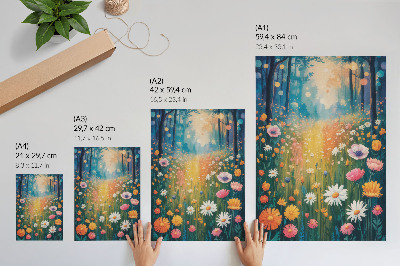 Impression sur toile Fleurs colorées, style moderne, ambiance joyeuse