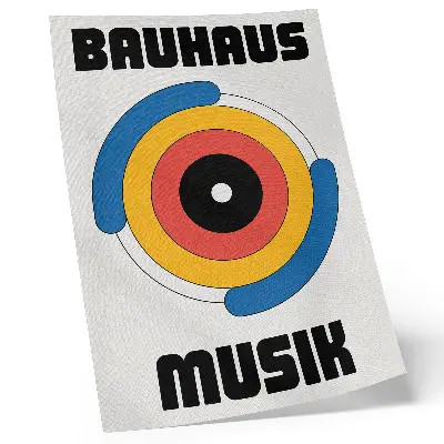 Décoration murale au style Bauhaus composé de couleurs vives et de modernité affirmée
