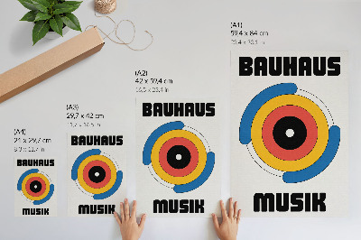 Décoration murale Le style Bauhaus entoure des couleurs vives et une modernité affirmée.