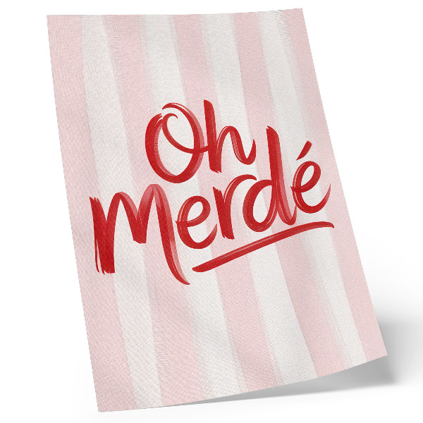 Affiche décorative Lettres rouges sur fond pastel