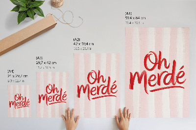 Affiche décorative Lettres rouges sur fond pastel