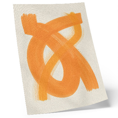 Impression sur toile traits de pinceau abstraits orange vifs