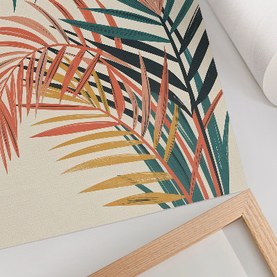 Affiche décorative Illustration colorée de feuilles tropicales