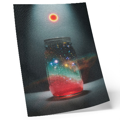 Décoration murale Bocal spatial avec lumières spatiales colorées