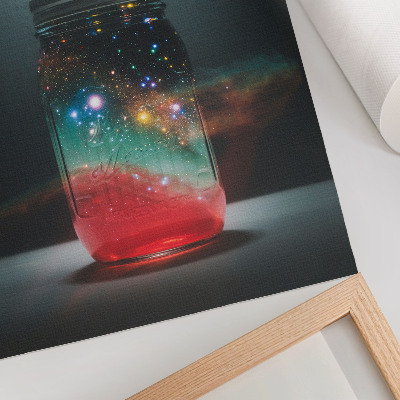 Décoration murale Bocal spatial avec lumières spatiales colorées