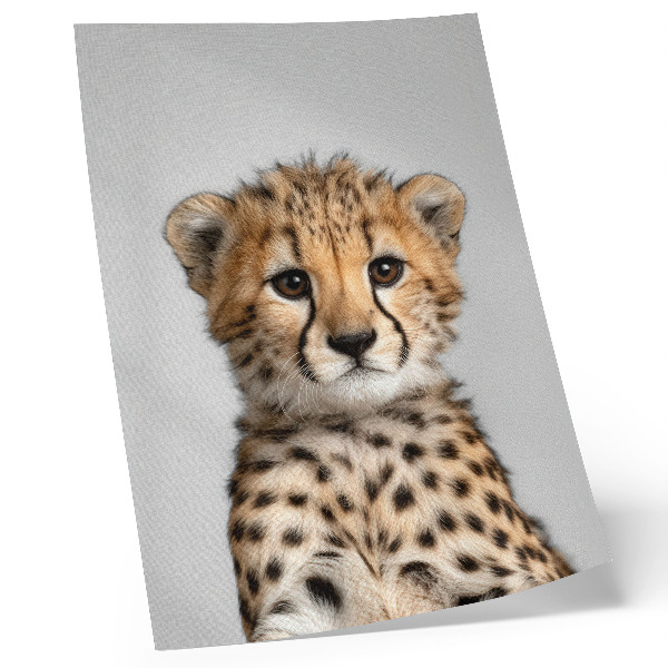 Affiche décorative Fond minimaliste mignon avec un guépard