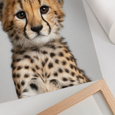Affiche décorative Fond minimaliste mignon avec un guépard