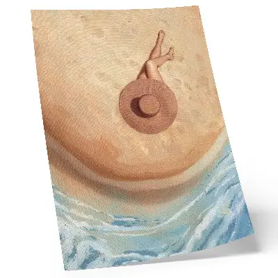 Décoration murale chapeau de plage évoquant le repos au soleil et la chaleur