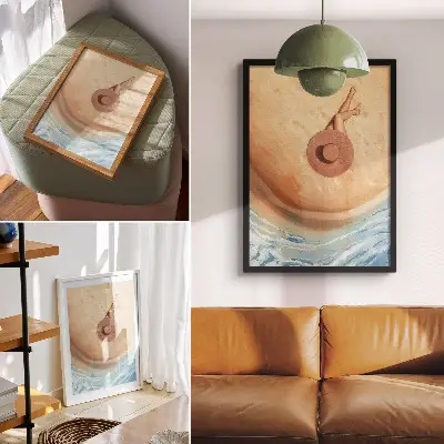 Décoration murale chapeau de plage évoquant le repos au soleil et la chaleur