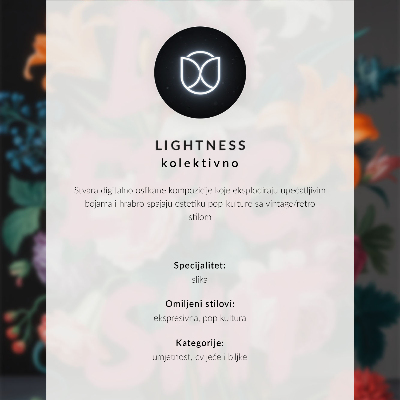 Affiche décorative Inscription lumineuse sur fond de fleurs colorées