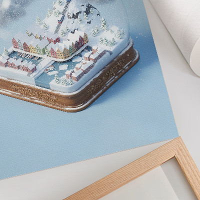 Affiche décorative Une ville miniature dans une boule à neige