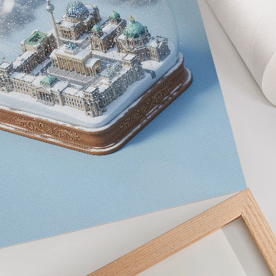 Décoration murale Une ville miniature dans une boule à neige en verre