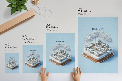 Décoration murale Une ville miniature dans une boule à neige en verre