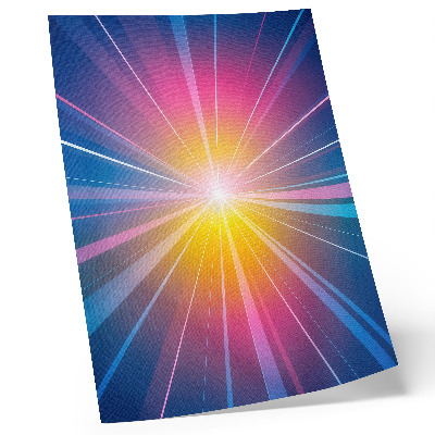 Impression sur toile Rayons de couleurs énergiques point focal